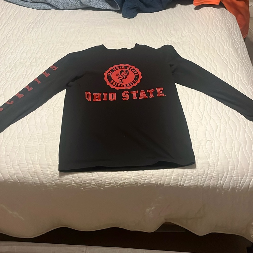 Black, long sleeve, Ohio state short sleeve shirt